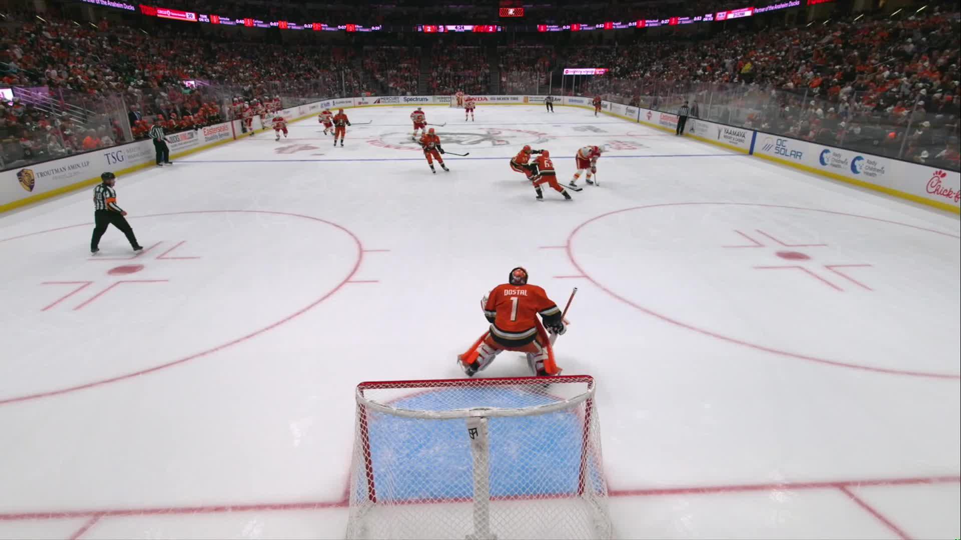 Calgary Flames vs. Anaheim Ducks: Game Highlights — Article image accompanying Pospisil's tiebreaking third-period goal pushes Flames to first win of the season, 4-2 over Ducks on WagerUp Sports News. Calgary Flames vs. Anaheim Ducks: Game Highlights — Article image accompanying Pospisil's tiebreaking third-period goal pushes Flames to first win of the season, 4-2 over Ducks on WagerUp Sports News.