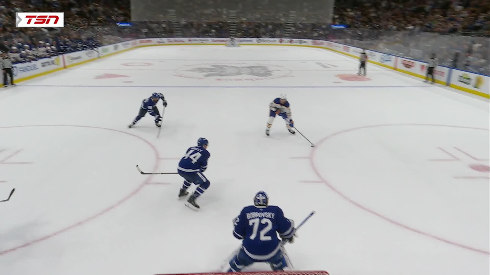 Buffalo Sabres vs. Toronto Maple Leafs: Game Highlights — Article image accompanying Owen Power scores in OT to complete Sabres' rally for 5-4 win over Maple Leafs on WagerUp Sports News.