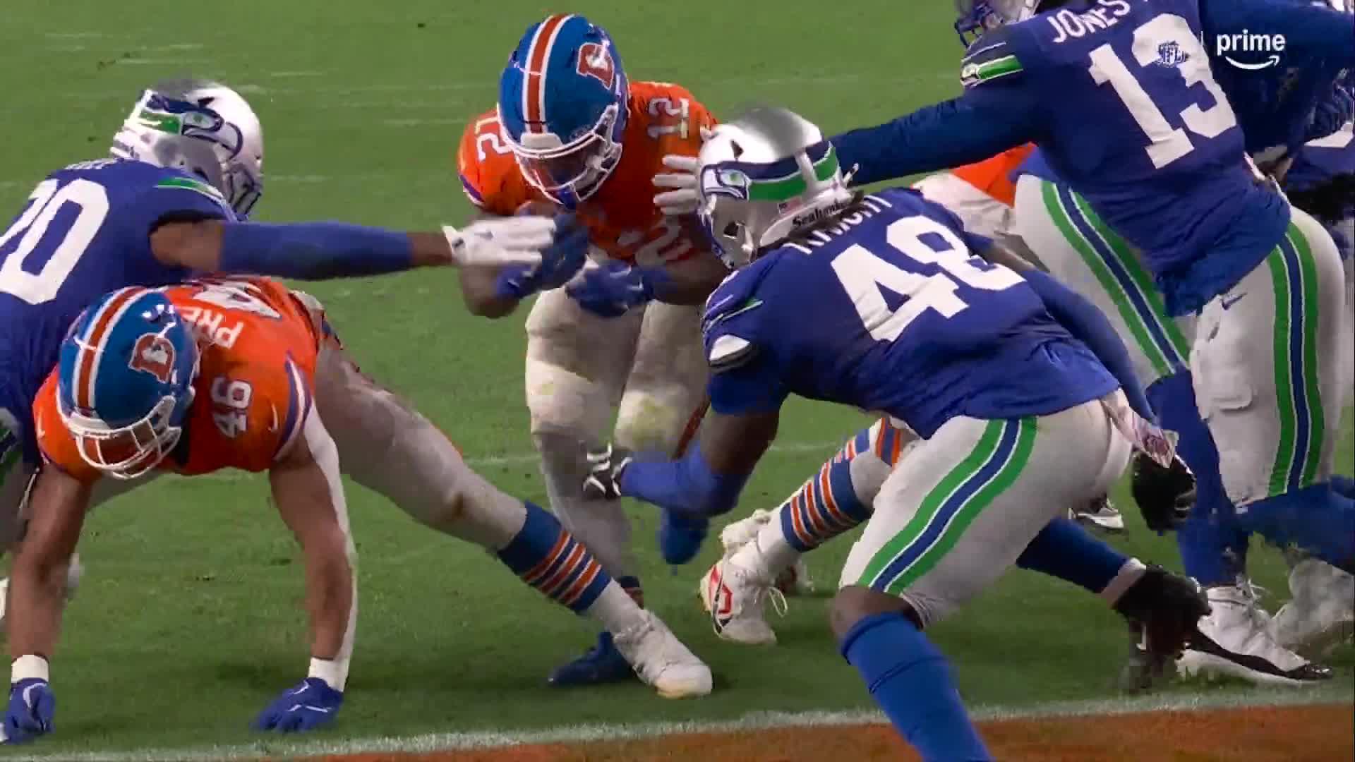 Broncos beat the Seahawks 17-14 in OT on Ja'Quan McMillian's pick, Wil Lutz's 53-yarder