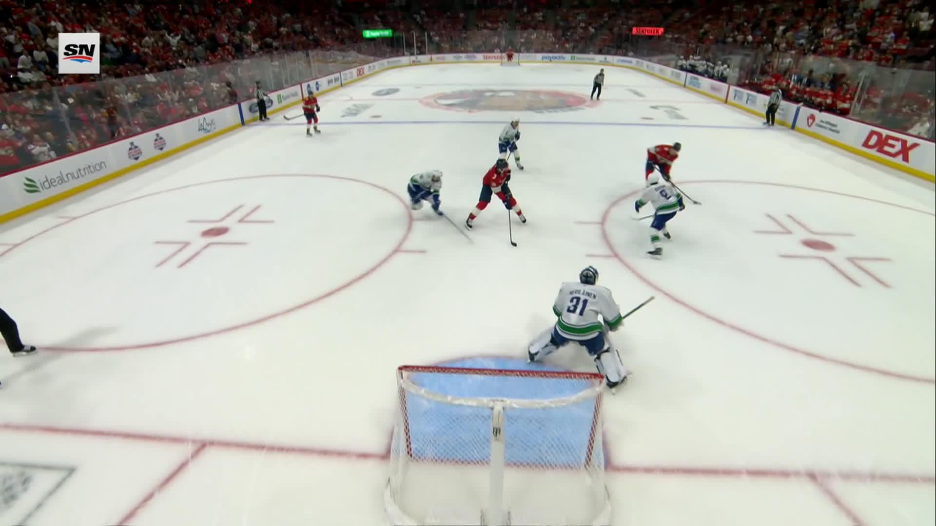 Vancouver Canucks vs. Florida Panthers: Game Highlights — Article image accompanying Brady Tkachuk completes his 2nd straight natural hat trick in OT as Panthers stun Canucks on WagerUp Sports News.