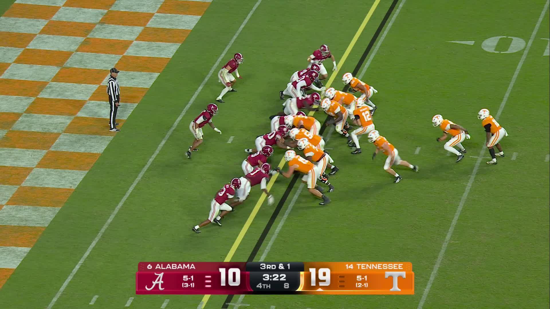 No. 14 Tennessee hands No. 6 Alabama second straight loss, 26-10