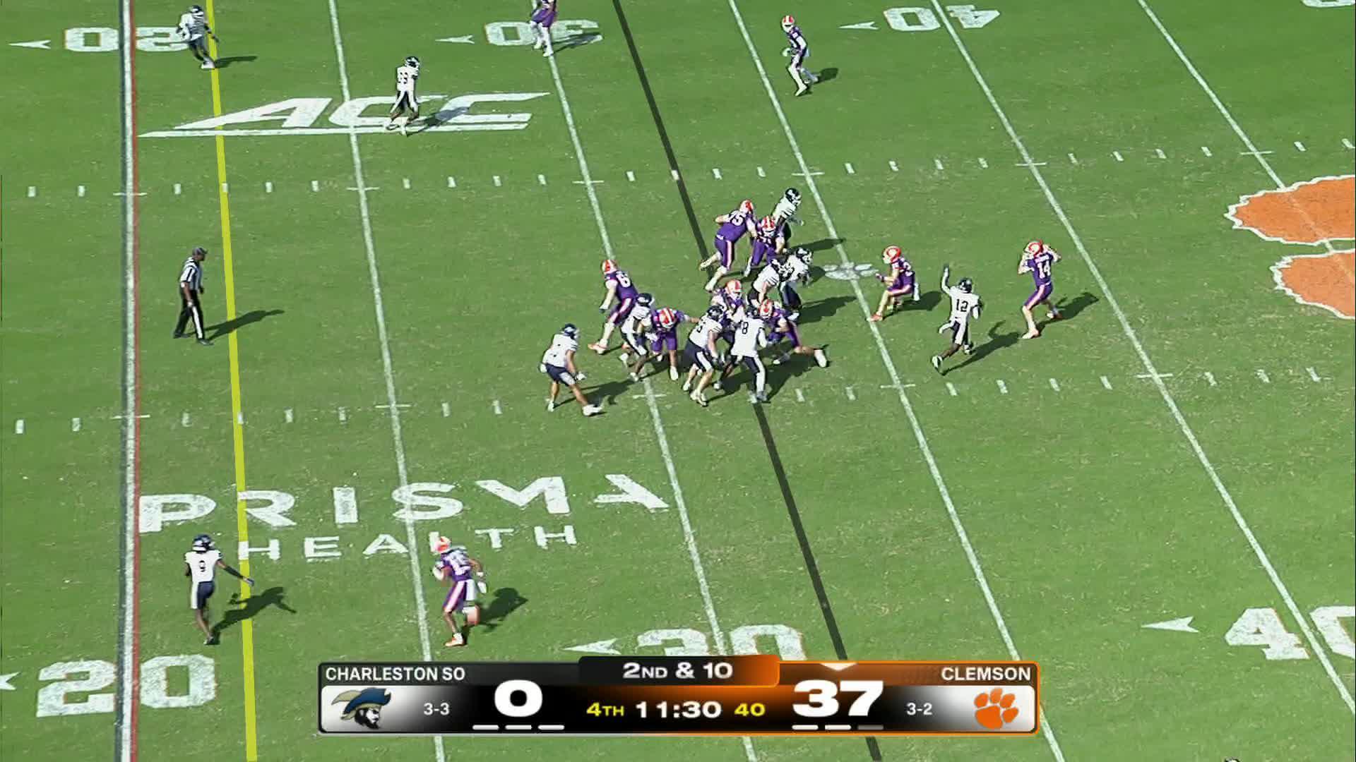 Chris Johnson Jr. runs for 2 TDs and Clemson posts 1st shutout in 5 seasons with 37-0 win over Bucs