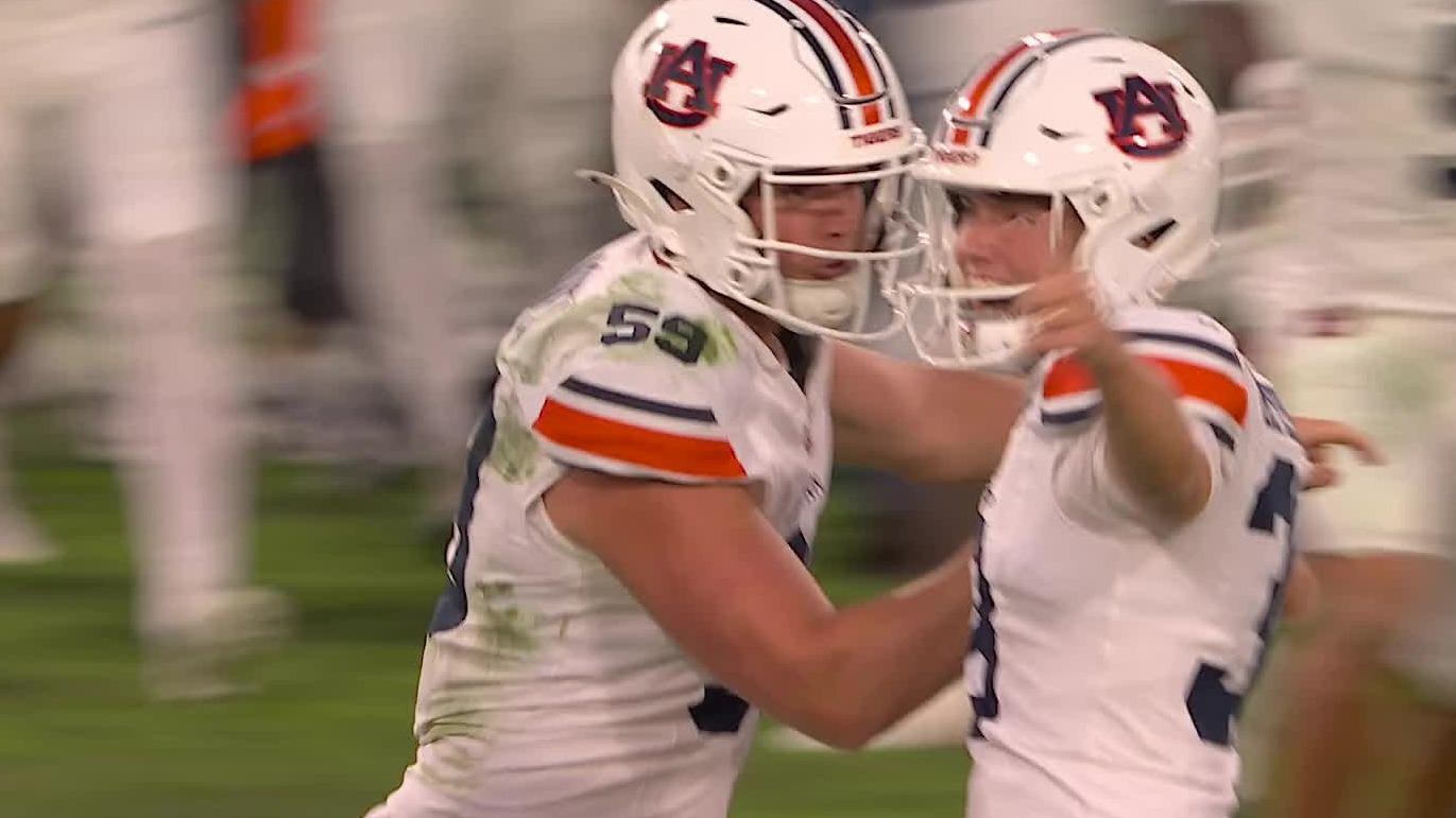Alex McPherson kicks 34-yard field goal as time expires to lift Auburn over No. 1 Georgia 27-24