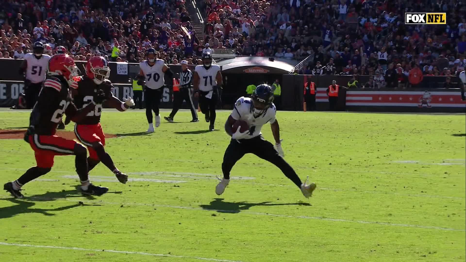 Tyler Huntley finds Zay Flowers for a 31-yd reception — Article image accompanying Deshaun Watson leads drive for winning field goal and Browns rally for 13-10 victory over Ravens on WagerUp Sports News. Tyler Huntley finds Zay Flowers for a 31-yd reception — Article image accompanying Deshaun Watson leads drive for winning field goal and Browns rally for 13-10 victory over Ravens on WagerUp Sports News.