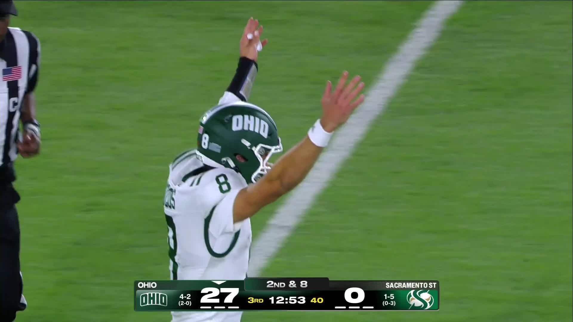 Duncan Brune has 2 rushing touchdowns, Ohio beats Sacramento State 48-7