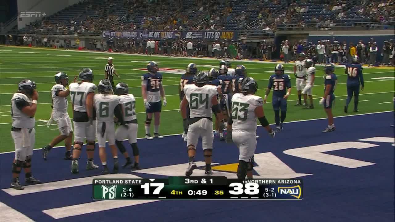 Ty Pennington throws for 277 and Northern Arizona erupts in 4th quarter to top Portland State 38-25