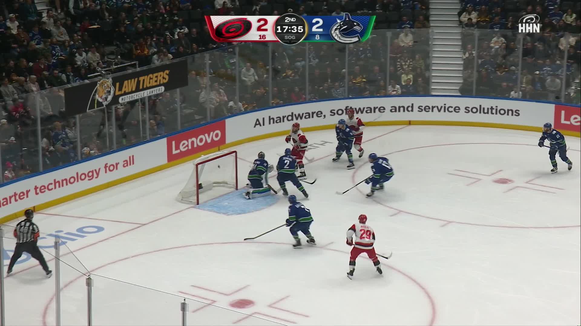 Carolina Hurricanes vs. Vancouver Canucks: Game Highlights — Article image accompanying Defending champion Hurricanes beat Canucks 6-3 to take NHL lead on WagerUp Sports News. Carolina Hurricanes vs. Vancouver Canucks: Game Highlights — Article image accompanying Defending champion Hurricanes beat Canucks 6-3 to take NHL lead on WagerUp Sports News.