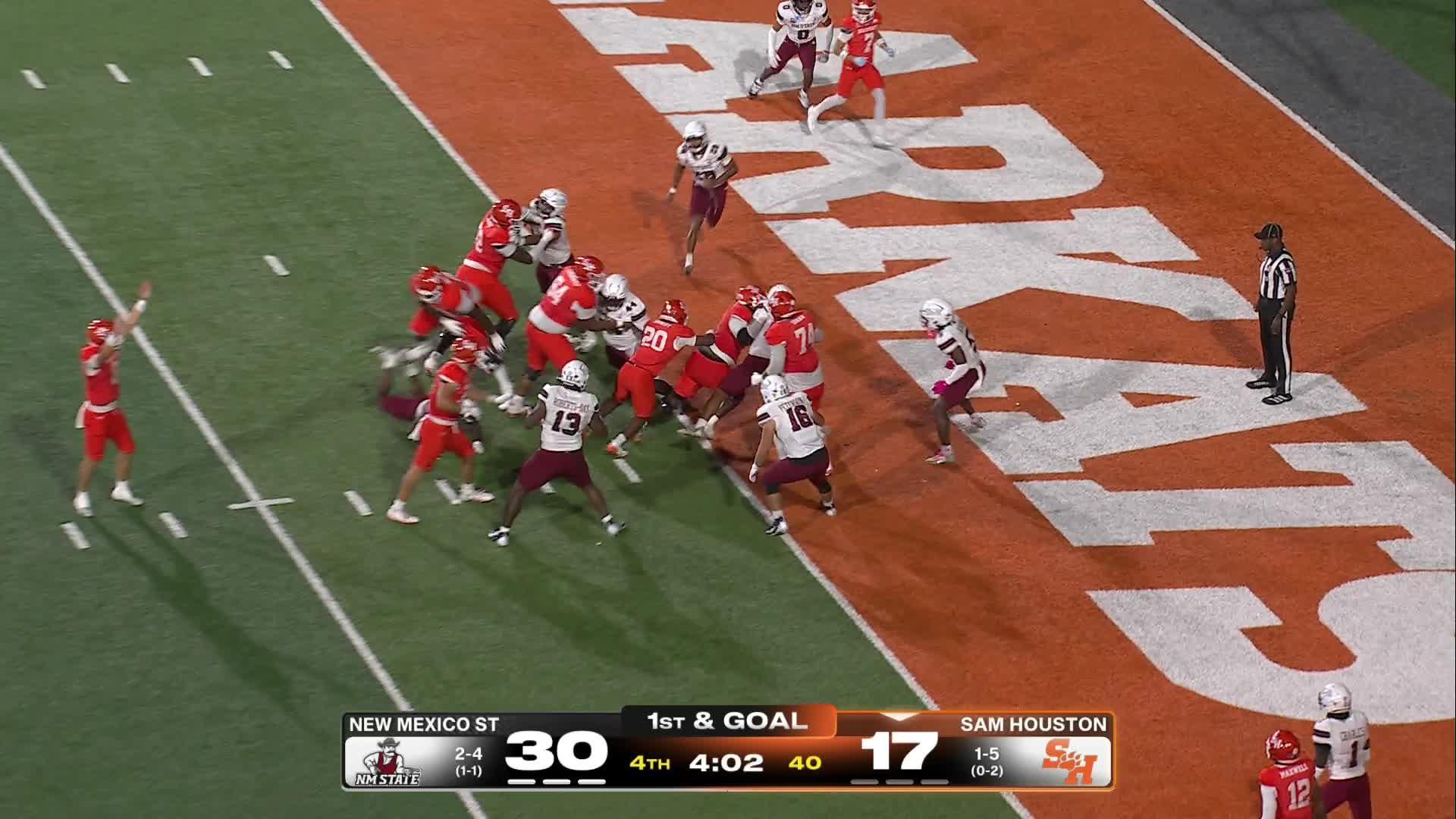 James Jones rushes for 178 yards and a touchdown as New Mexico State beats Sam Houston 30-24