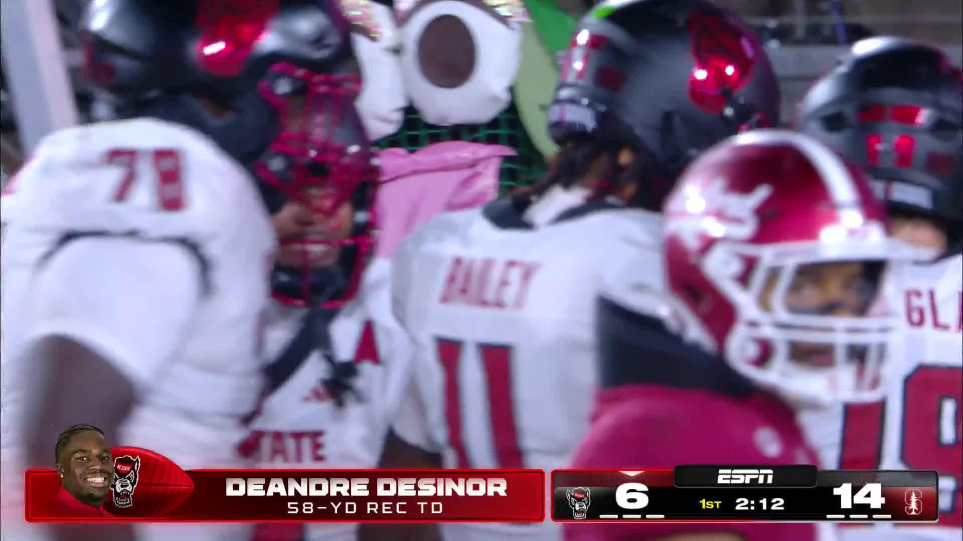 Davis Warren's 4 TD passes lead Stanford to a 31-28 win over NC State