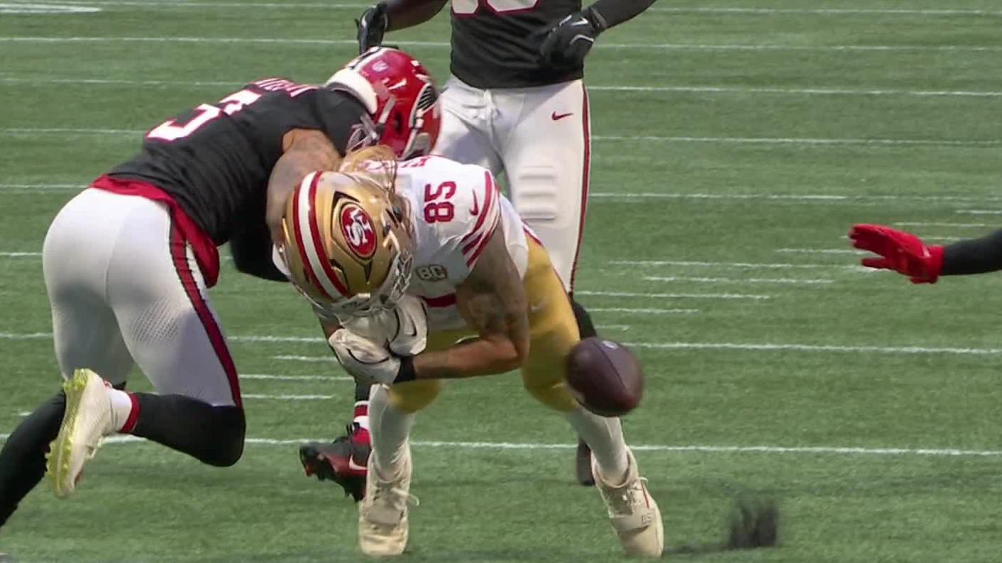 Michael Penix Jr. throws 3 TD passes, Falcons force 4 turnovers to give 49ers first loss, 29-20