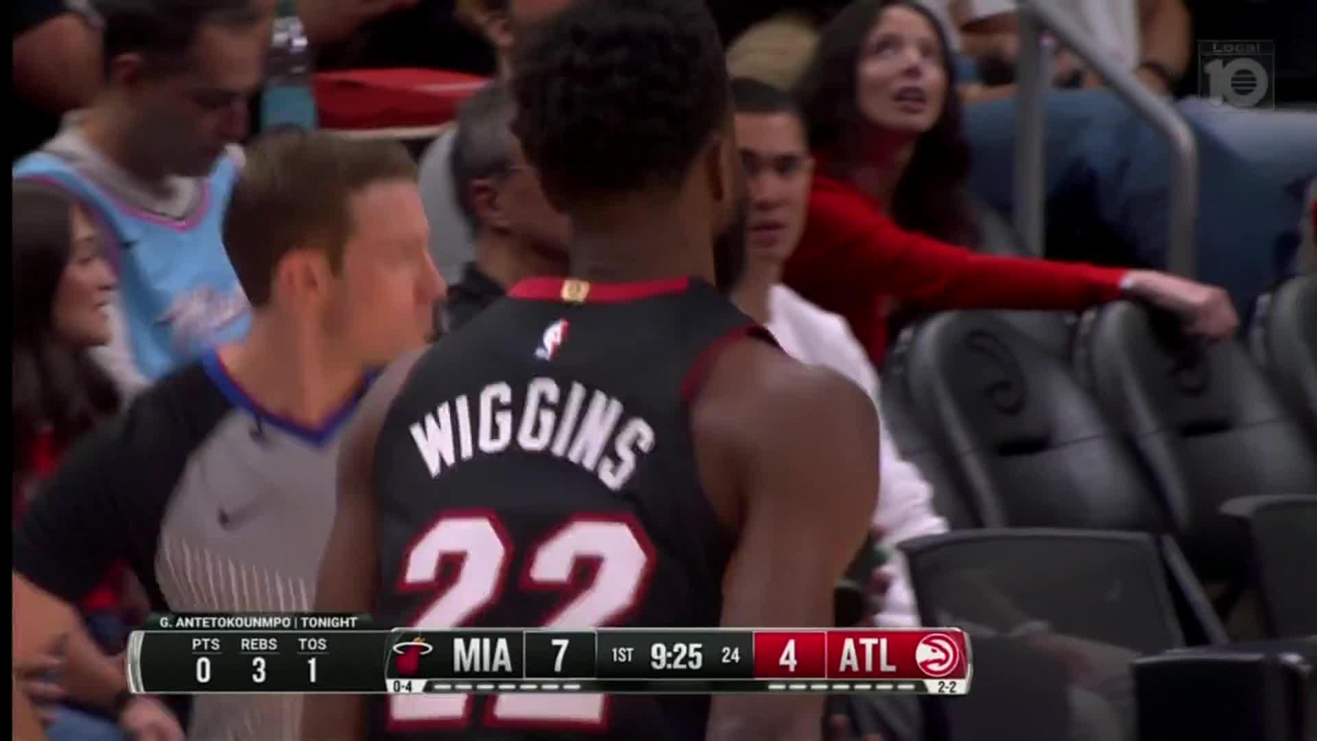 Giannis Antetokounmpo has 24 points, 18 rebounds as the Heat beat the Hawks 129-117 for first win