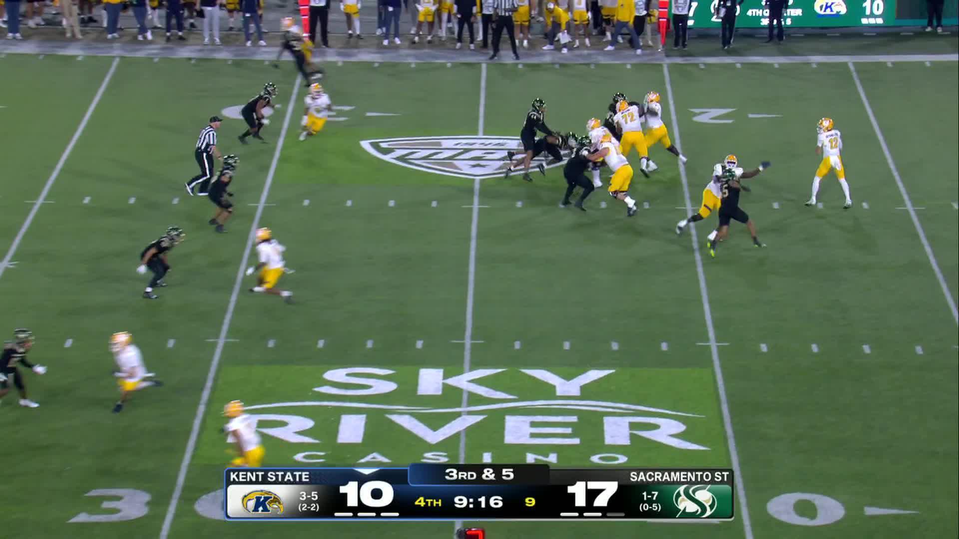 Isaiah Ene helps Sacramento State beat Kent State 31-10 for first MAC win