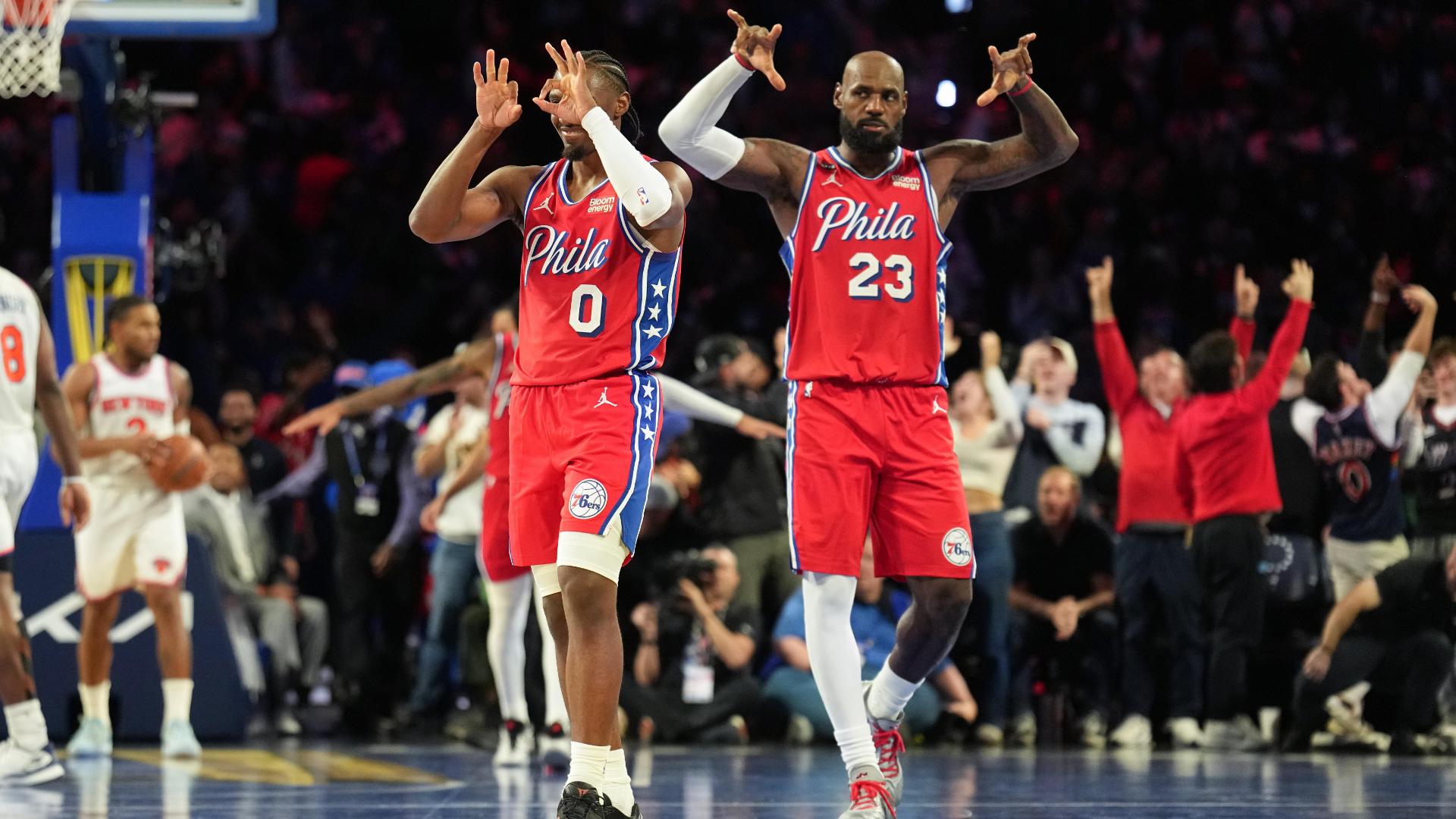 Maxey, LeBron propel 76ers over Knicks in NBA Cup thriller