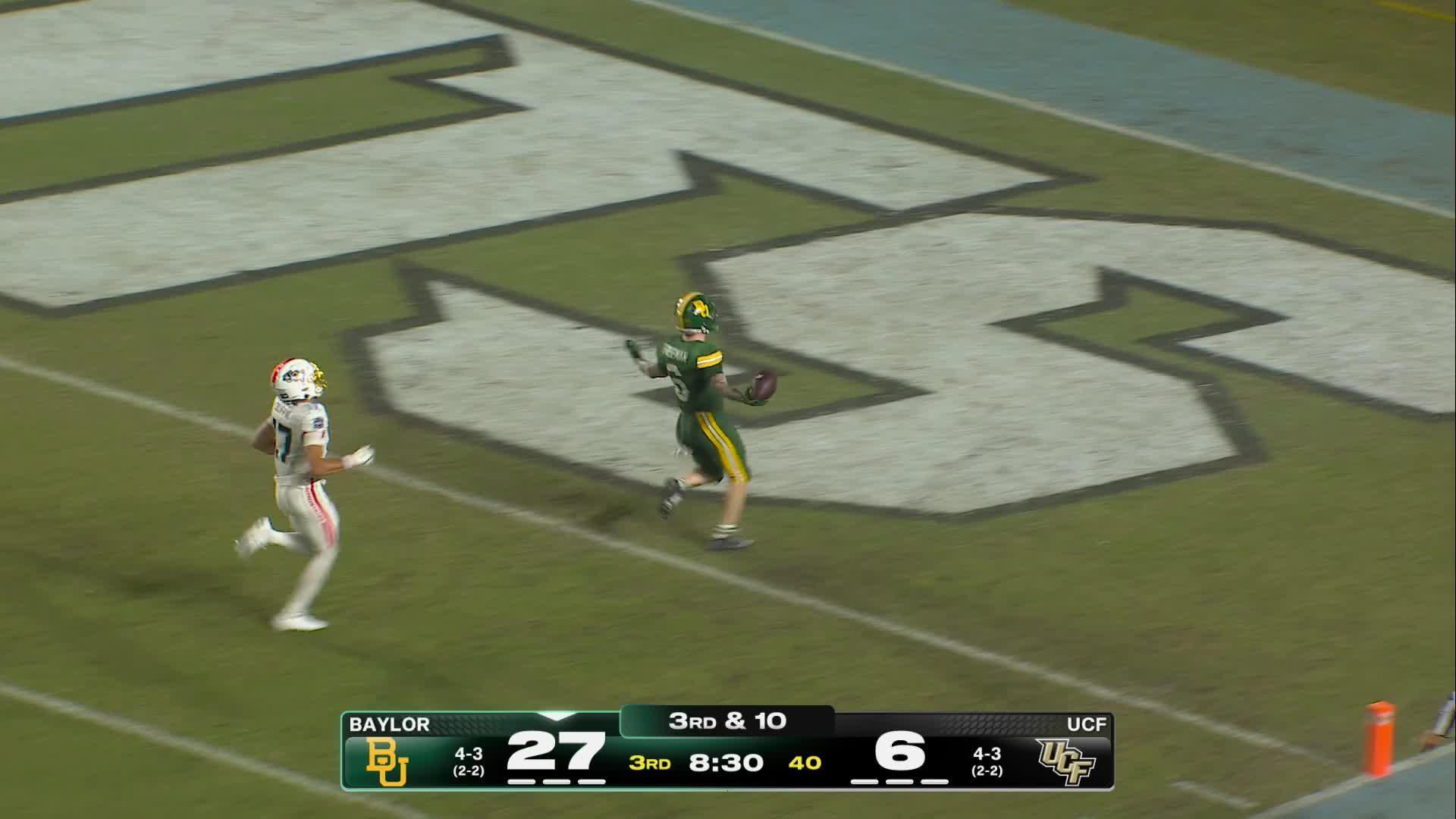 Lagway throws for 4 TDs as Baylor wins Klanderman's first game as interim coach, beating UCF 41-9